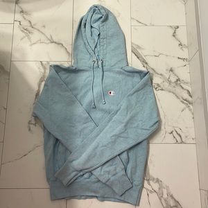 Blue Champion Reverse Weave Hoodie